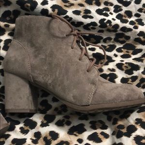 Madden girl faux suede ankle boots.
